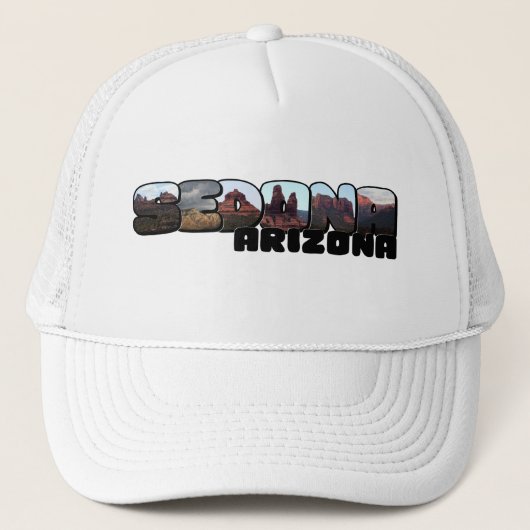 Sedona Arizona Big Letter - Uitzicht van het geber Trucker Pet (Voorkant)