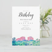 Sedona Arizona Birthday Weekend Kaart (Staand voorkant)