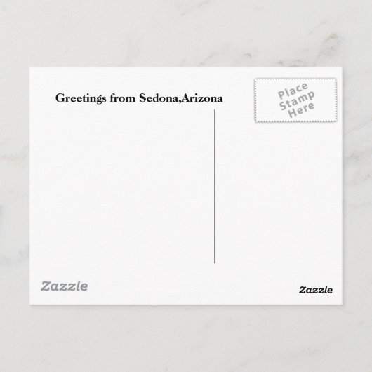 SEDONA ARIZONA BRIEFKAART (Achterkant)