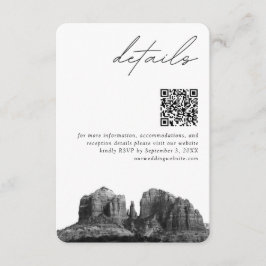 Sedona Arizona Bruiloft Moderne Details QR Code Informatiekaartje