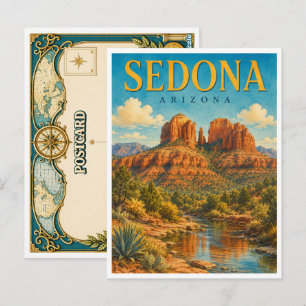 Sedona Arizona Cathedral Rock GeoSaga Briefkaart