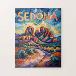 Sedona Arizona Cathedral Rock Van Gogh Levendig Ku Legpuzzel
