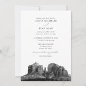 Sedona Arizona Classic Zwart & Wit Bruiloft Kaart (Voorkant)