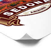 Sedona Arizona Colorful Travel Badge Poster (Hoek)