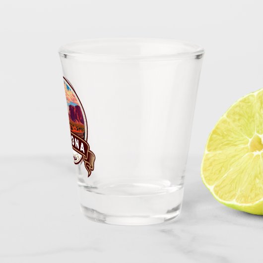 Sedona Arizona Colorful Travel Badge Shot Glas (Rechts)