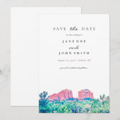 Sedona Arizona Desert Mountain slaat de datum op Save The Date (Voorkant / Achterkant)