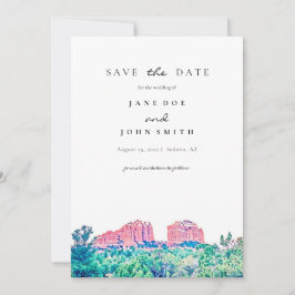 Sedona Arizona Desert Mountain slaat de datum op Save The Date