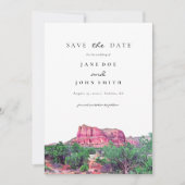 Sedona Arizona Desert Mountain slaat de datum op Save The Date (Voorkant)