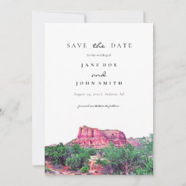 Sedona Arizona Desert Mountain slaat de datum op Save The Date
