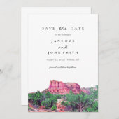 Sedona Arizona Desert Mountain slaat de datum op Save The Date (Voorkant / Achterkant)