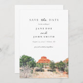 Sedona Arizona Desert Mountain slaat de datum op Save The Date (Voorkant / Achterkant)