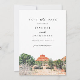Sedona Arizona Desert Mountain slaat de datum op Save The Date