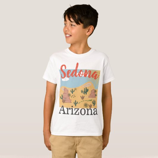 Sedona Arizona Desert T-shirt, jongens T-shirt (Voorkant volledig)
