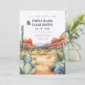 Sedona Arizona Destination Wedding Invitation Kaart (Staand voorkant)