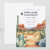 Sedona Arizona Destination Wedding Invitation Kaart (Voorkant / Achterkant)