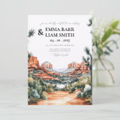 Sedona Arizona Destination Wedding Invitation Kaart (Staand voorkant)