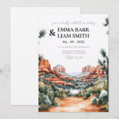 Sedona Arizona Destination Wedding Invitation Kaart (Voorkant / Achterkant)