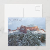 Sedona Arizona Gedekt in de winter van sneeuw Briefkaart (Voorkant / Achterkant)