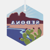 Sedona, Arizona Glas Ornament (Achterkant)