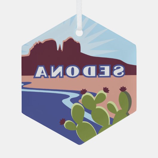 Sedona, Arizona Glas Ornament (Achterkant)