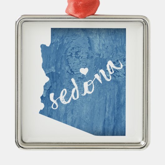 Sedona Arizona houtnerf Metalen Ornament (Voorkant)