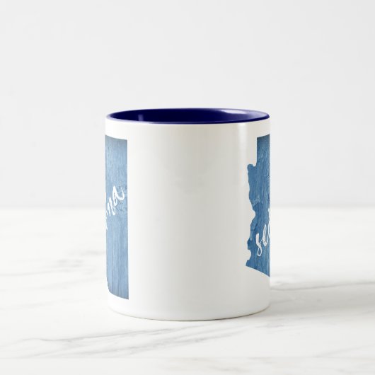 Sedona Arizona houtnerf Tweekleurige Koffiemok (Center)