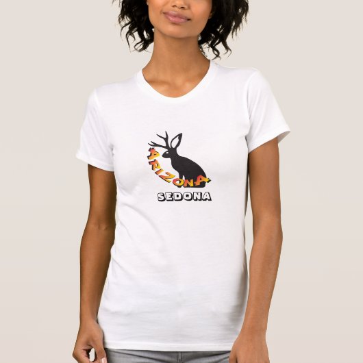 Sedona Arizona Jackalope Jack Rabbit T-shirt (Voorkant)