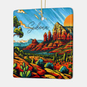 Sedona, Arizona Kerstmis Keramisch Ornament (Links)