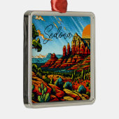 Sedona, Arizona Kerstmis Metalen Ornament (Rechts)