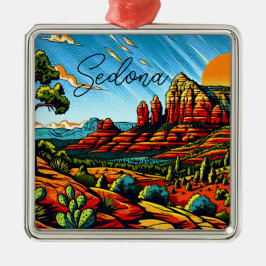 Sedona, Arizona Kerstmis Metalen Ornament
