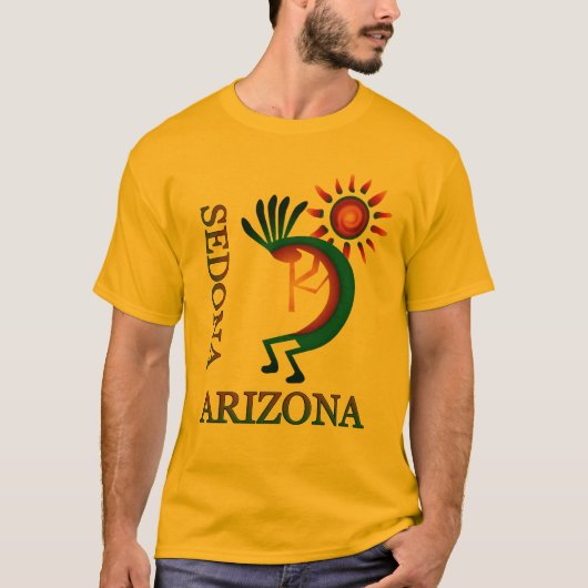 Sedona Arizona Kokopelli met Sun Gold T-shirt (Voorkant)