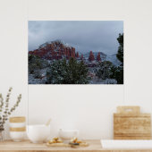Sedona Arizona met sneeuw 2789 Poster (Keuken)