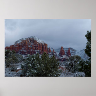 Sedona Arizona met sneeuw 2789 Poster