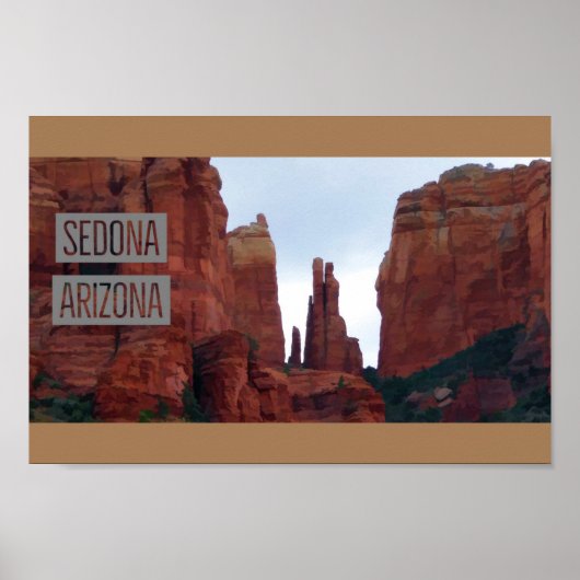 Sedona Arizona Mountains Travel Poster (Voorkant)