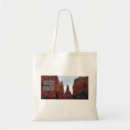 Sedona Arizona Mountains Travel Poster Tote Bag (Voorkant)