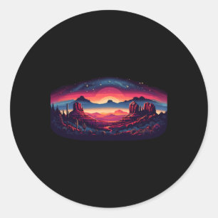 Sedona Arizona Natuur Wandel Outdoor Berg Sedo Ronde Sticker