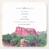 Sedona Arizona Paper Onderzetter Save the Date (Voorkant)