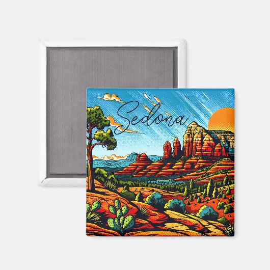 Sedona, Arizona Red Canyon Magneet (Voorkant / Achterkant)