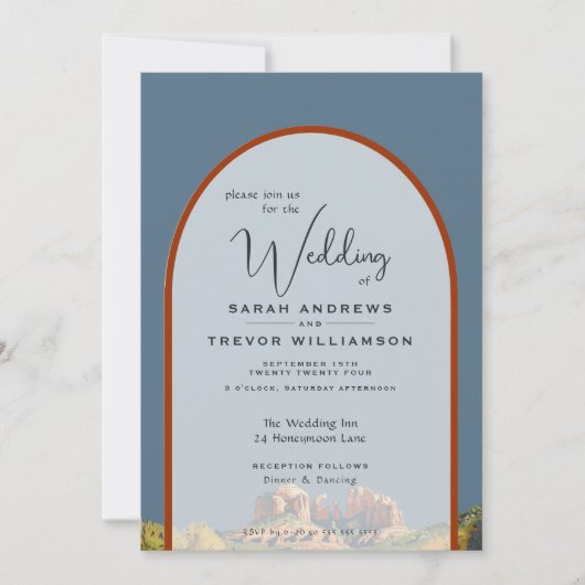 Sedona Arizona Red Rock Cathedral Kaart (Voorkant)