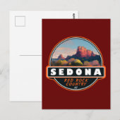 Sedona Arizona Red Rock Country Waterverf Emblem Briefkaart (Voorkant / Achterkant)