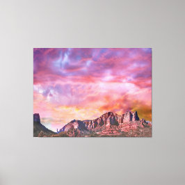 SEDONA ARIZONA Red Rock Sunset Canvas Afdruk
