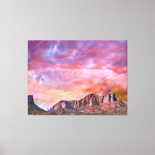 SEDONA ARIZONA Red Rock Sunset Canvas Afdruk (Voorkant)