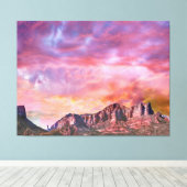SEDONA ARIZONA Red Rock Sunset Canvas Afdruk (Insitu (Houten vloer))