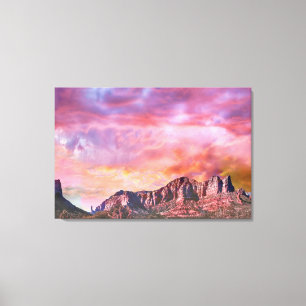 SEDONA ARIZONA Red Rock Sunset Canvas Afdruk