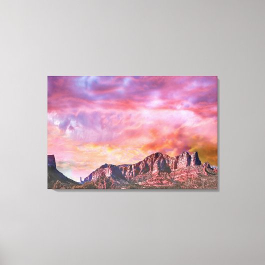 SEDONA ARIZONA Red Rock Sunset Canvas Afdruk (Voorkant)