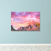 SEDONA ARIZONA Red Rock Sunset Canvas Afdruk (Insitu (Houten vloer))