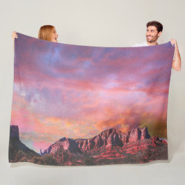 SEDONA ARIZONA Red Rock Sunset Fleece Deken