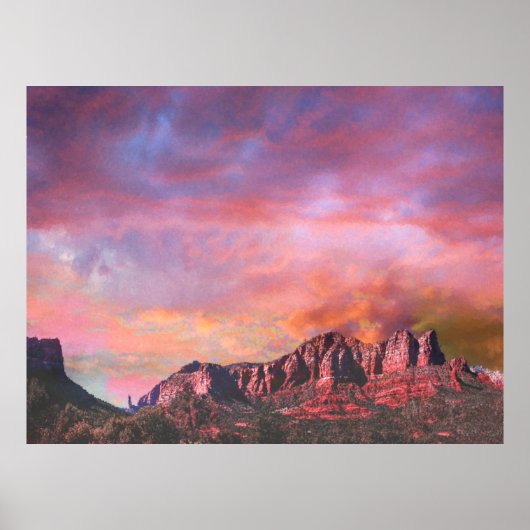 SEDONA ARIZONA Red Rock Sunset Poster (Voorkant)