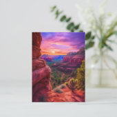 Sedona Arizona Red Rocks Natuur Beauful Sunset Briefkaart (Staand voorkant)