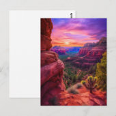 Sedona Arizona Red Rocks Natuur Beauful Sunset Briefkaart (Voorkant / Achterkant)